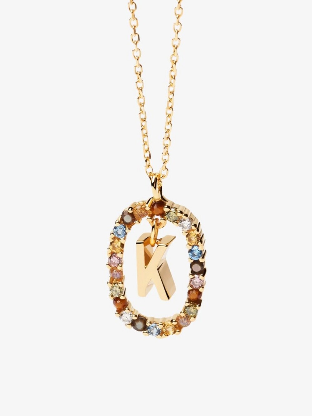 PDPAOLA Letter K Necklace sterling silver S925